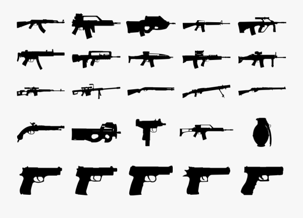 Огнестрельное оружие нарисованное