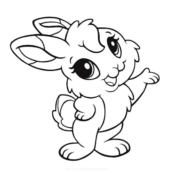 Раскраска зайчик