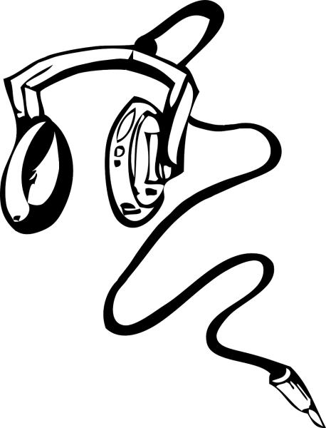 Наушники черно белые