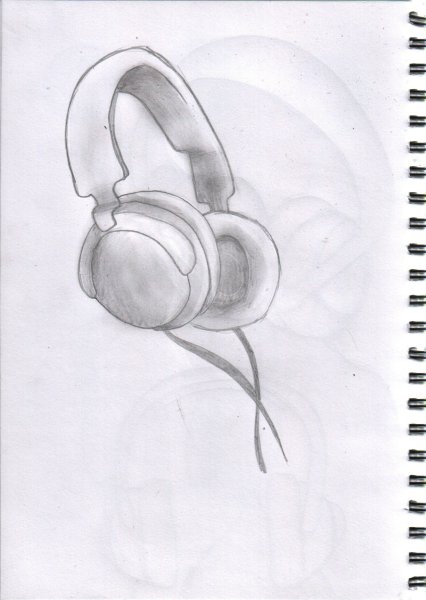 Наушники зарисовка