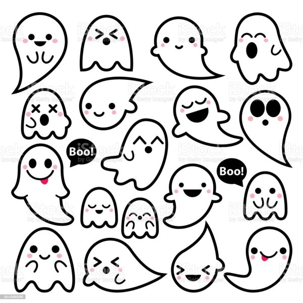 Милые приведения для срисовки