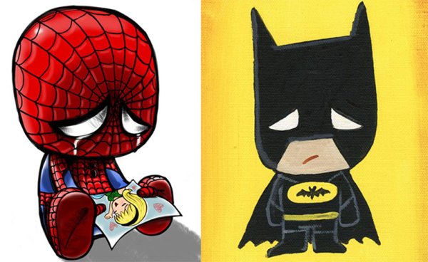 Рисунки для срисовки Бэтмен маленький