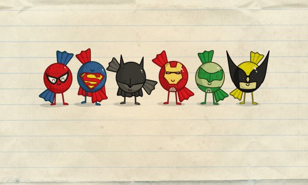 Маленькие рисунки супергероев