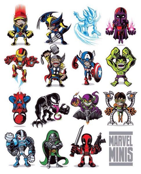 Мини герои Марвел