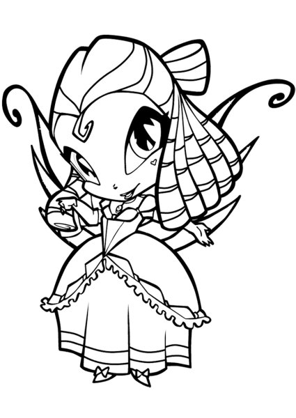 Феи Винкс Пикси раскраска