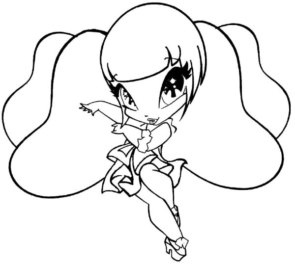 Раскраска Винкс Пикси