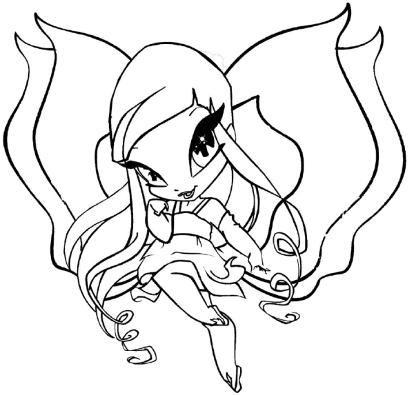 Раскраски для девочек Винкс Пикси