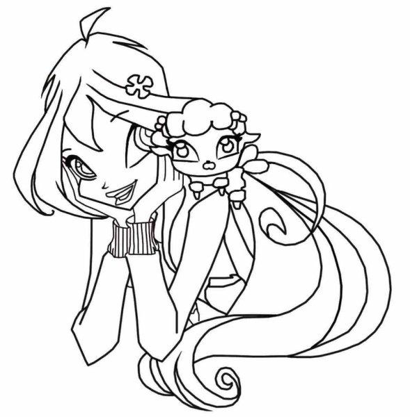 Маленькая Флора из Винкс