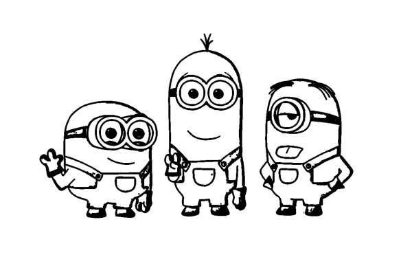 Миньоны раскраска для детей