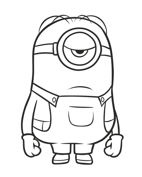 Миньоны карандашом для срисовки