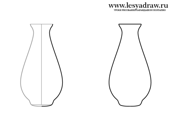 Трафарет вазы для цветов