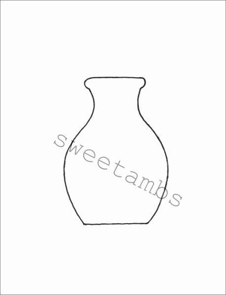 Раскраска цветы в вазе