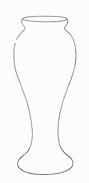 Раскраска ваза без цветов