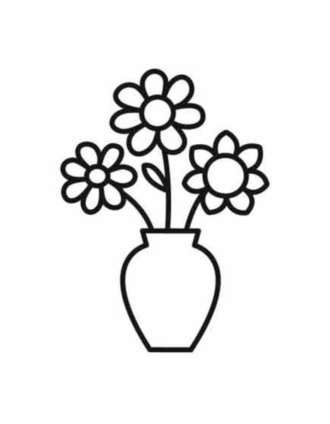 Ваза раскраска