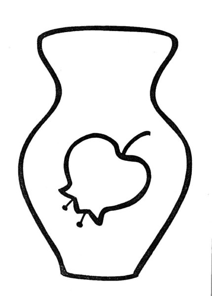 Ваза раскраска