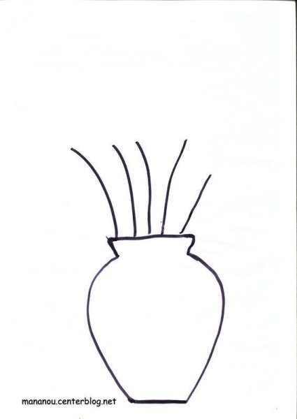 Ваза с цветами для детей