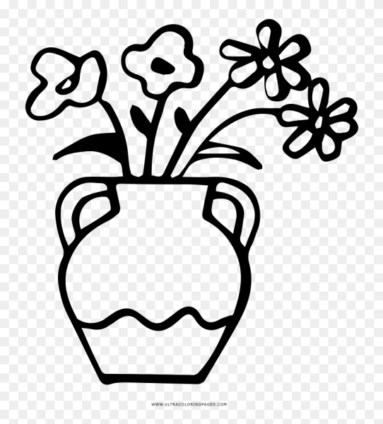 Поэтапное рисование цветы в вазе