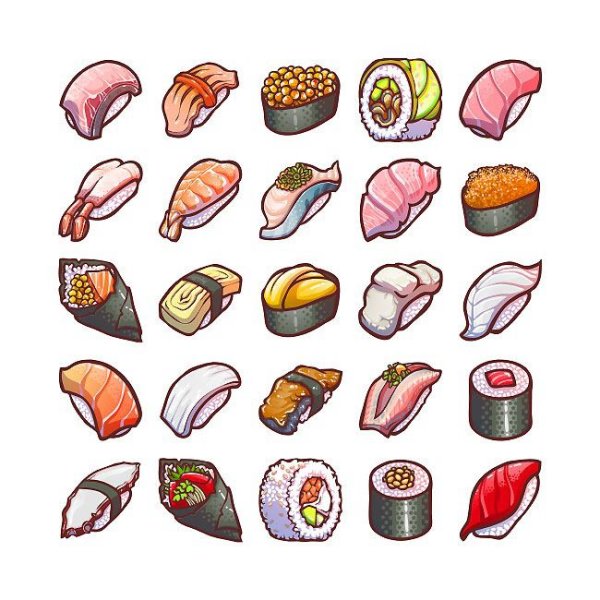 Наклейки роллы