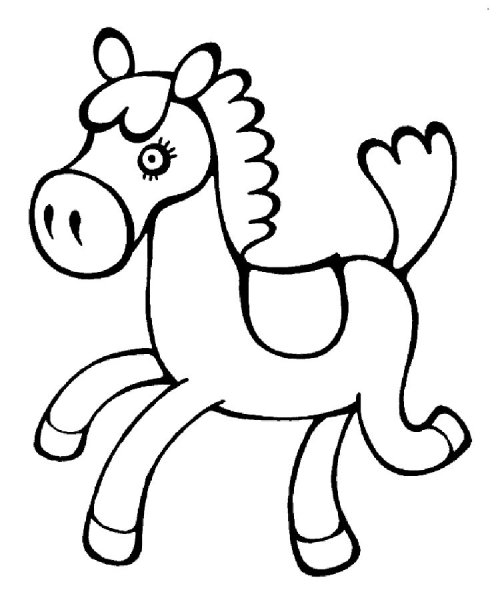 Лошадка раскраска для детей