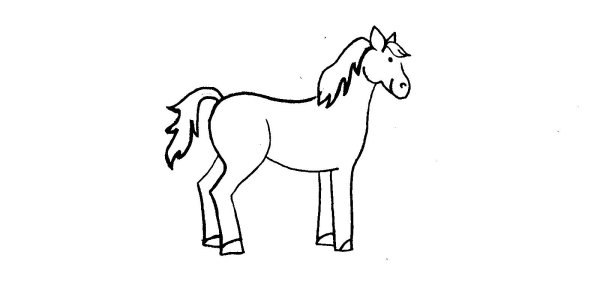 Лошадь для рисования детям