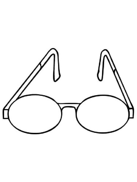 Раскраска очков для детей