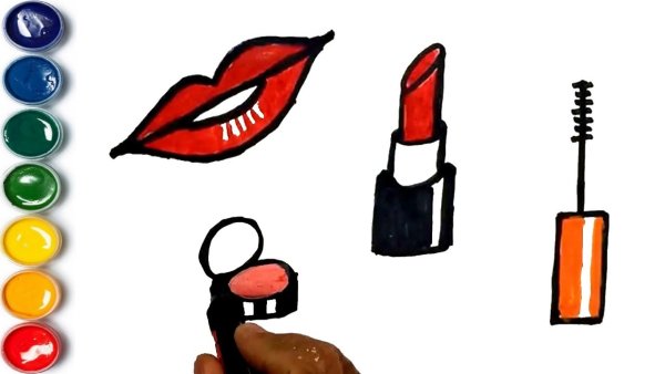 Лёгкие рисунки помада