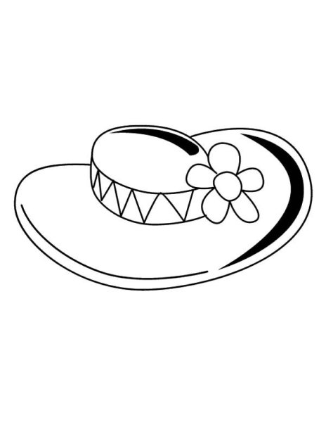 Шляпка раскраска для детей