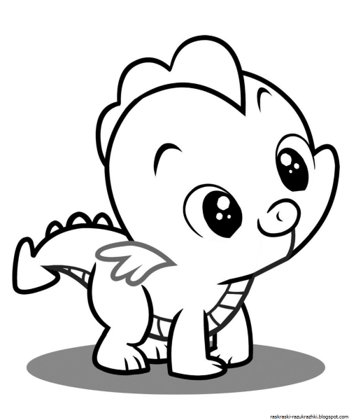 My little Pony раскраска Спайк