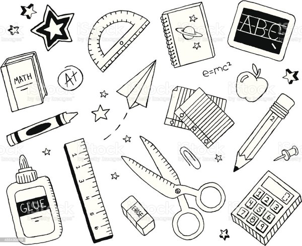 Школьные принадлежности для распечатки