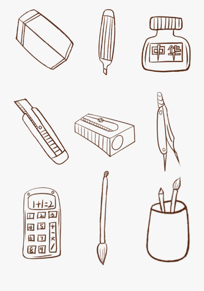 Рисование школьные принадлежности