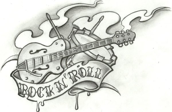 Рок тату эскизы