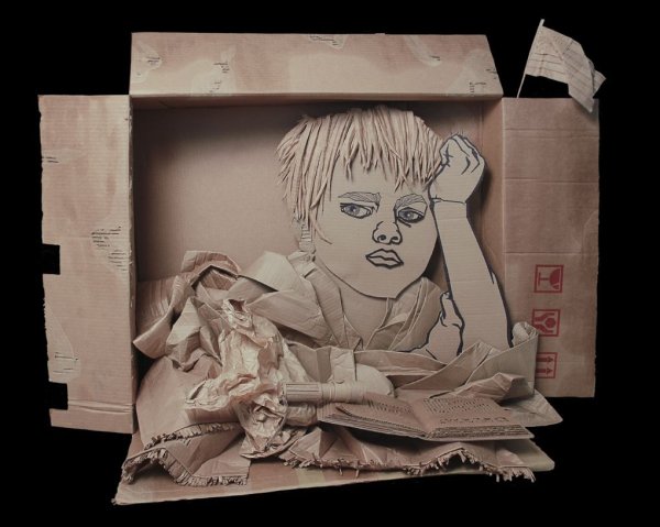 Коробка схематично