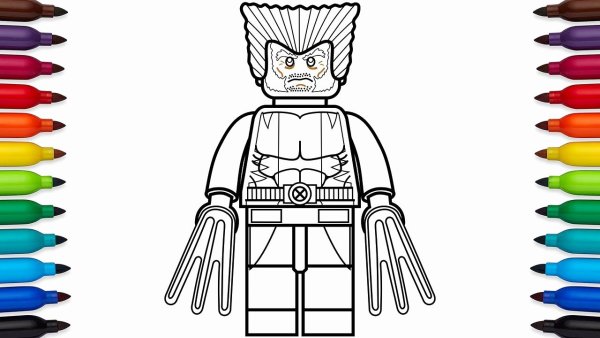 Раскраска лего Дэдпул