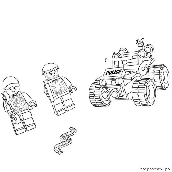 Бэтмен и Робин раскраска лего