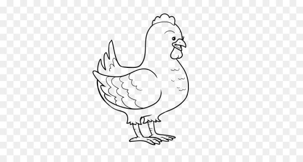 Курица наседка раскраска