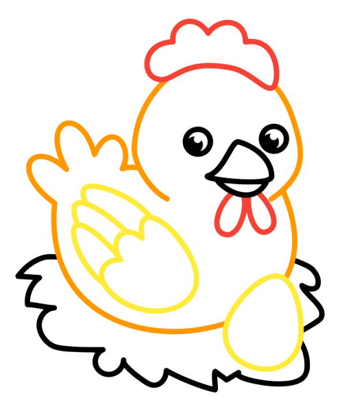 Курочка для рисования