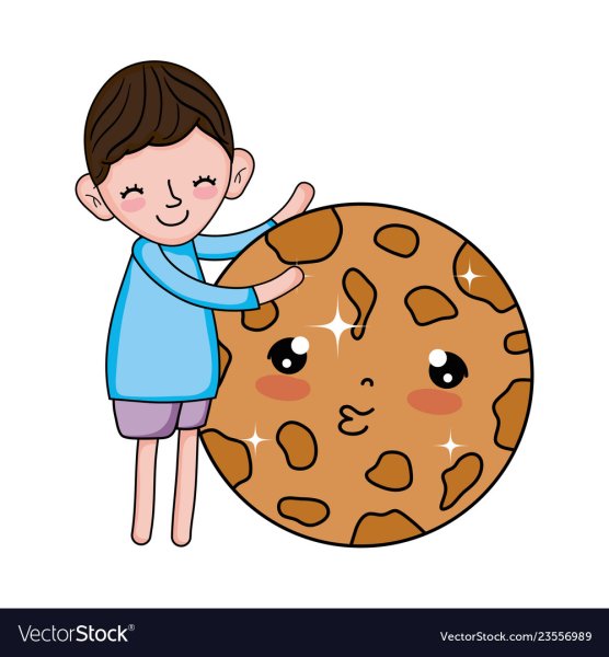 Малышка с печеньем рисунок