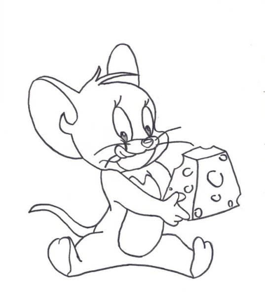 Мышка Джерри раскраска