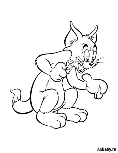 Раскраски том и Джерри Таффи