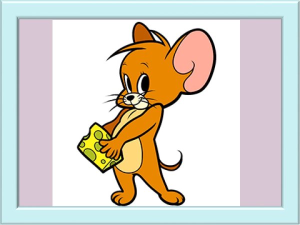 Мышонок Джерри с цветами