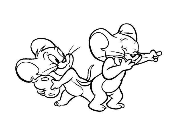 Раскраски том и Джерри Таффи