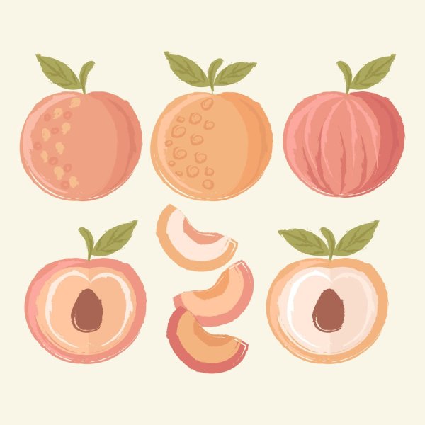 Стилизованный персик