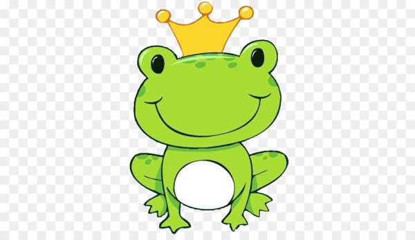 Милые лягушки на прозрачном фоне