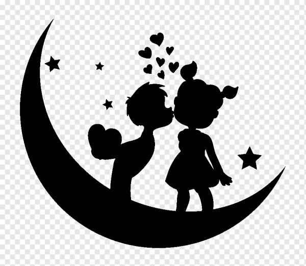 Влюбленные силуэт