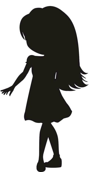 Силуэт человека девочки