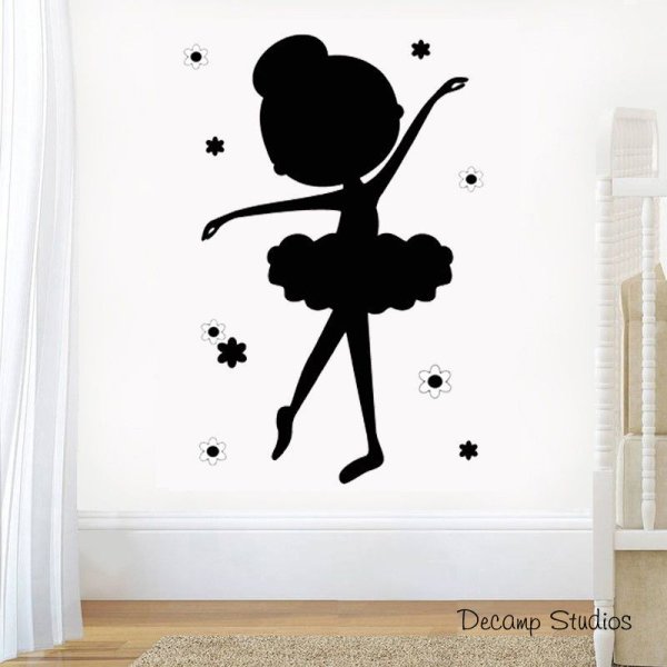 Силуэты балеринок для панно
