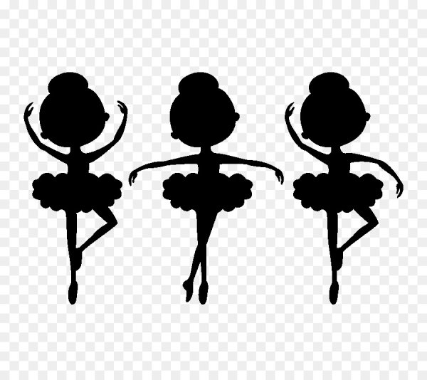 Силуэт девочки балерины