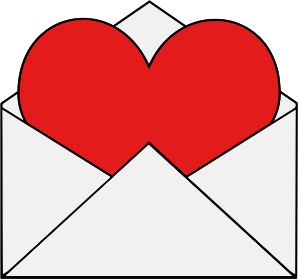 Конверт из сердечка