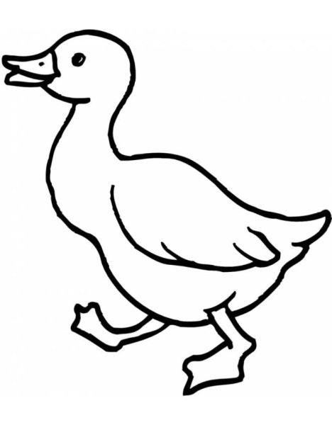 Раскраска гусенок для малышей