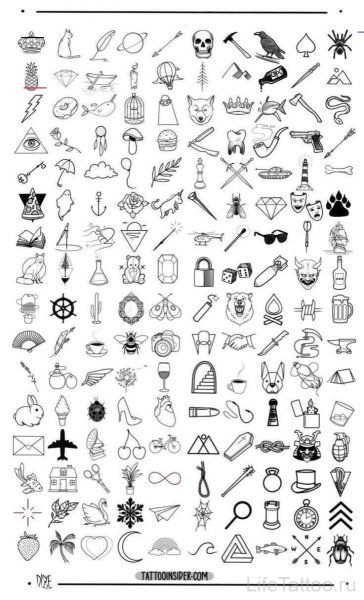 Эскизы маленьких тату